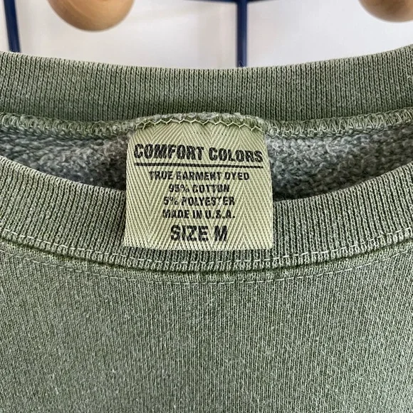 Comfort Colors Green Crewneck Sweater - Picture 2 of 2